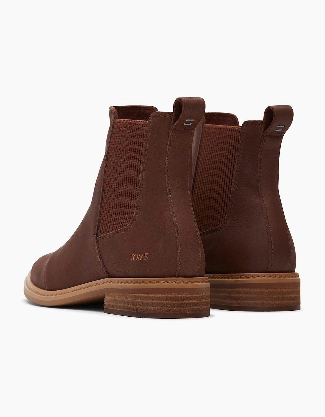 Toms Charlie Leather Womens Boots Chestnut