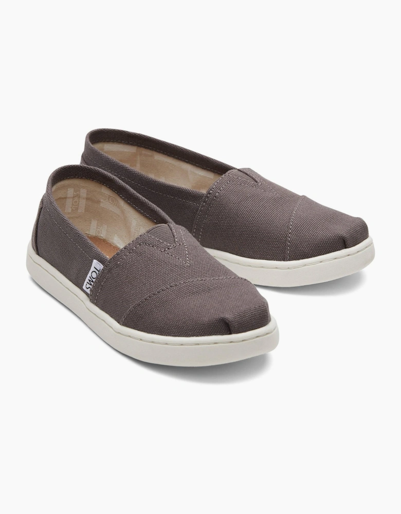 Toms Alpargata Junior Slip On Shoe Grey