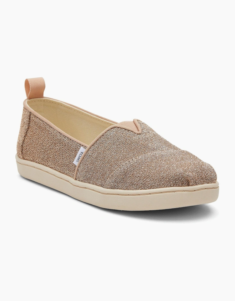 Toms Alpargata Girls Shoes Gold