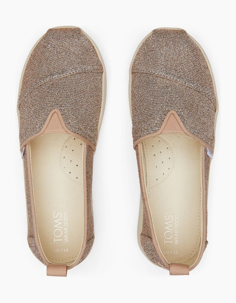 Toms Alpargata Girls Shoes Gold
