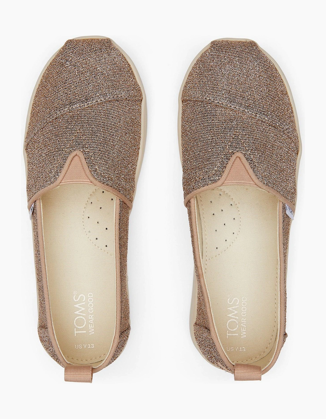 Toms Alpargata Girls Shoes Gold