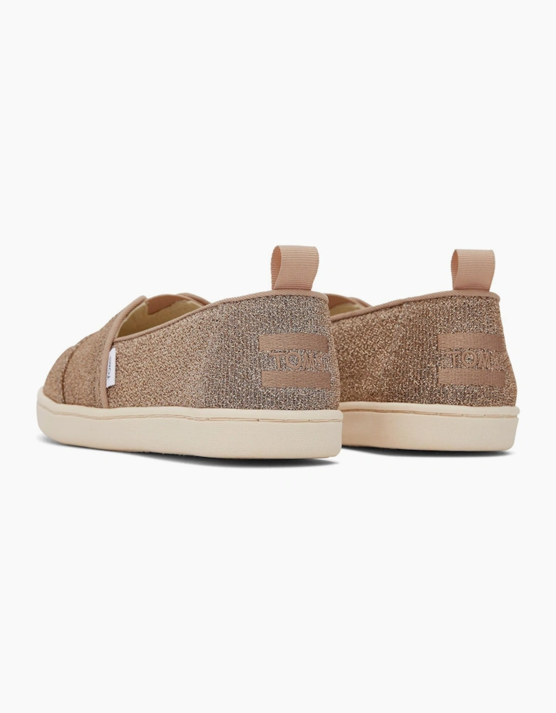 Toms Alpargata Girls Shoes Gold