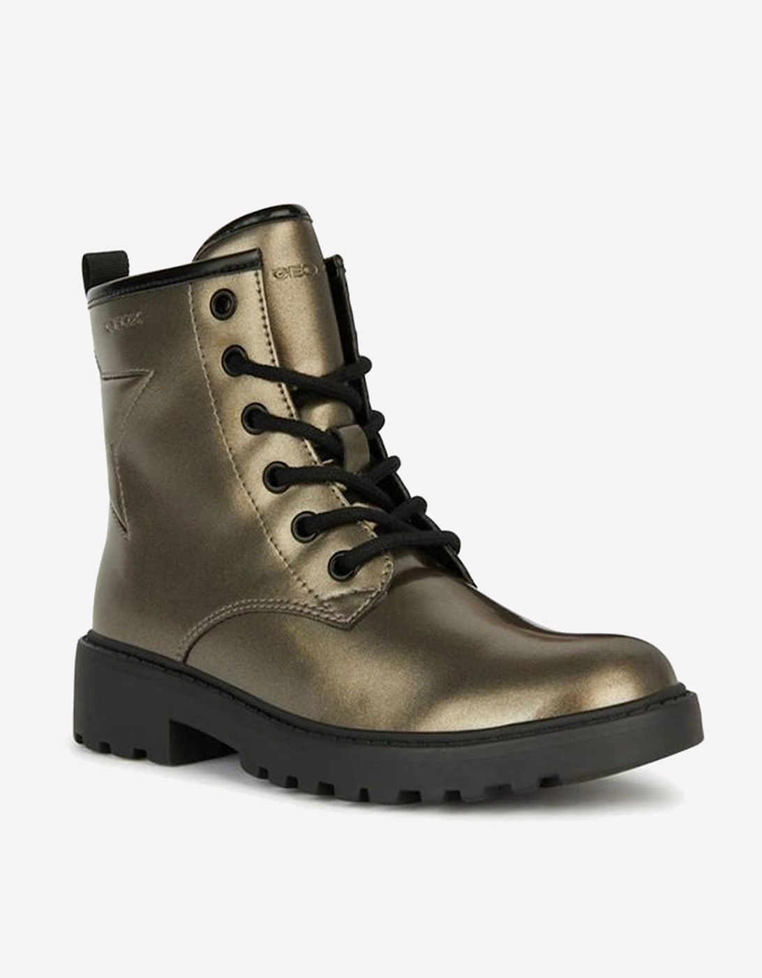 Geox J CASEY Junior Girls Boots Lead/Black