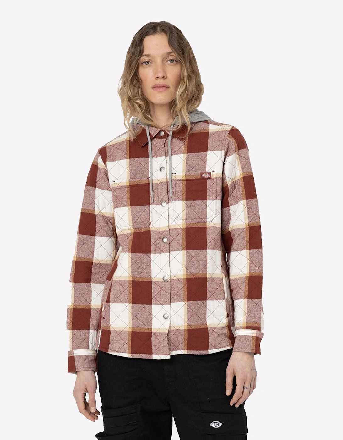 Dickies Women's Dickies Flannel Shirt Jacket Womens BRICK - Red