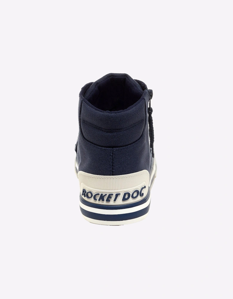 Rocket Dog Jazzin Womens Hi-Top Shoes Navy
