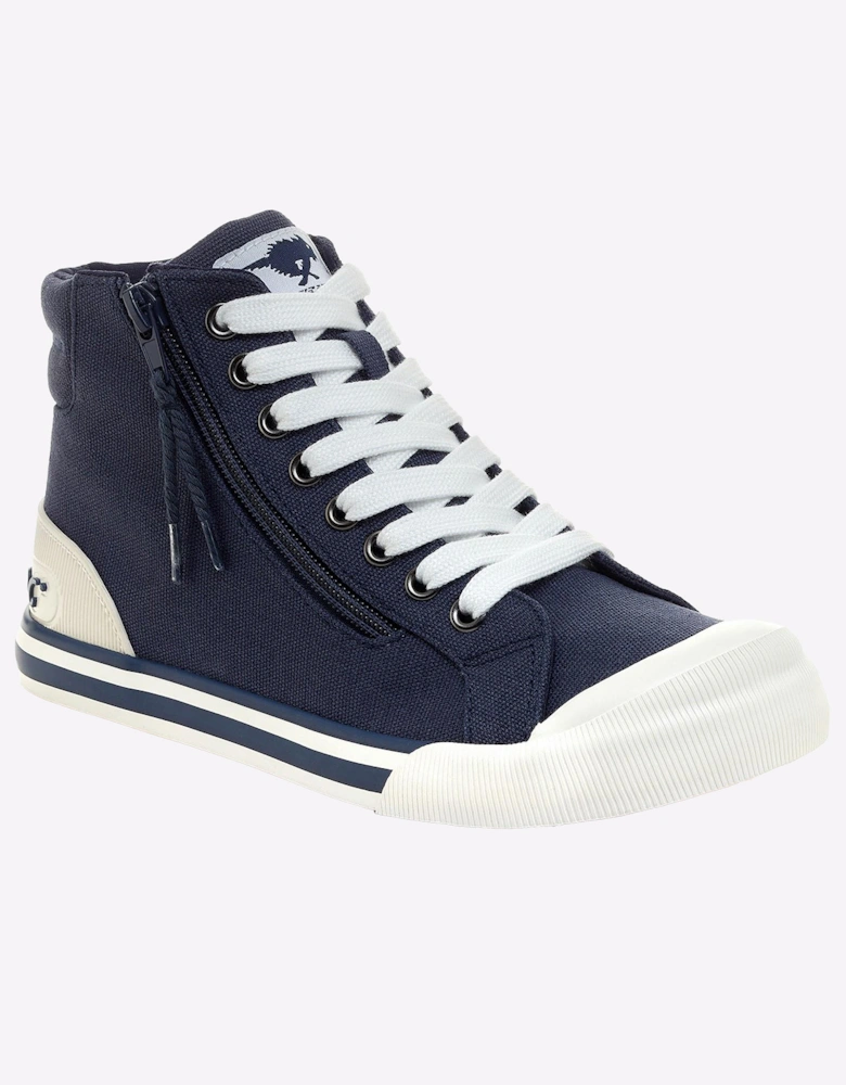 Rocket Dog Jazzin Womens Hi-Top Shoes Navy