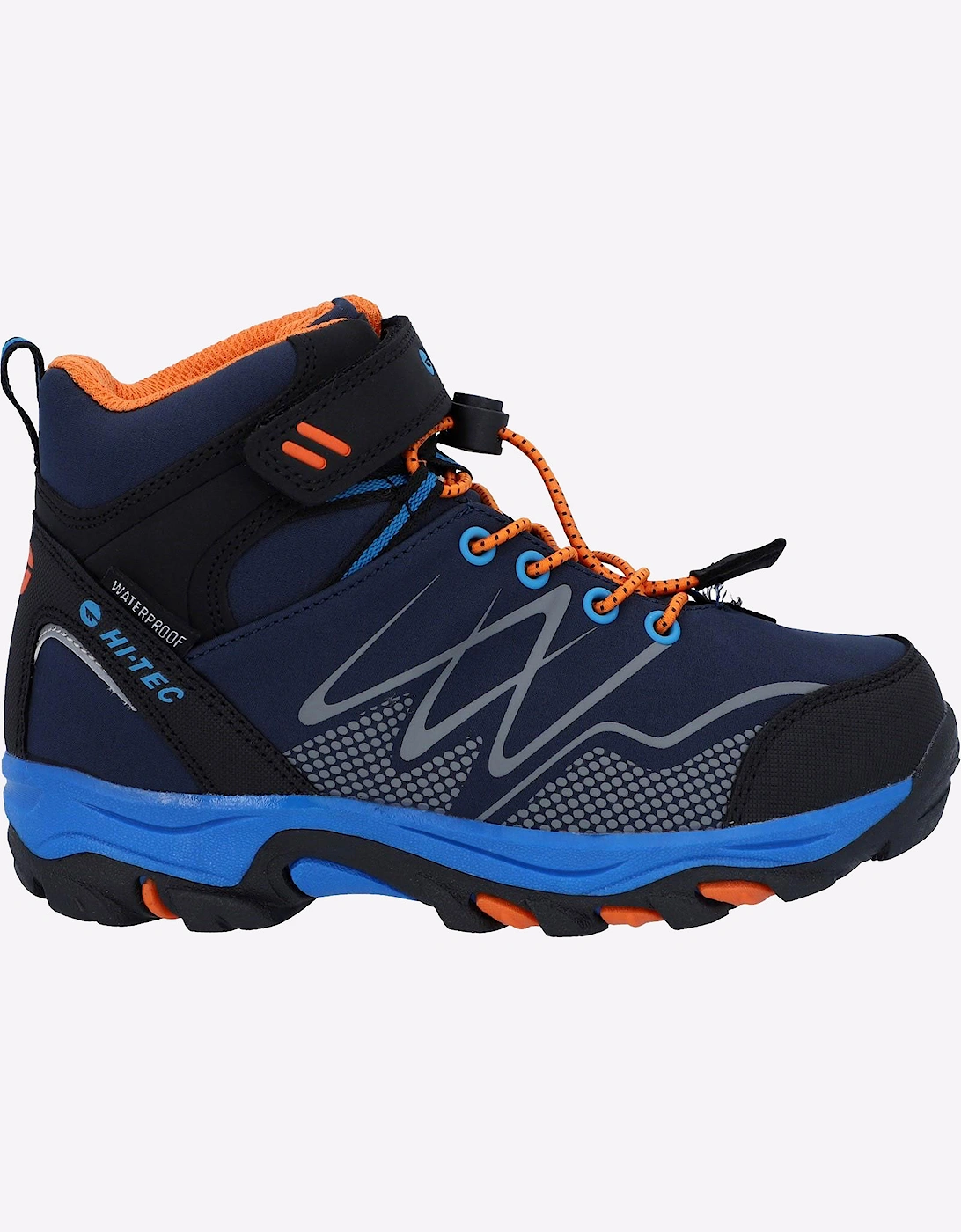Hi-Tec Blackout Waterproof Junior Boys Navy/Orange/Lake Blue