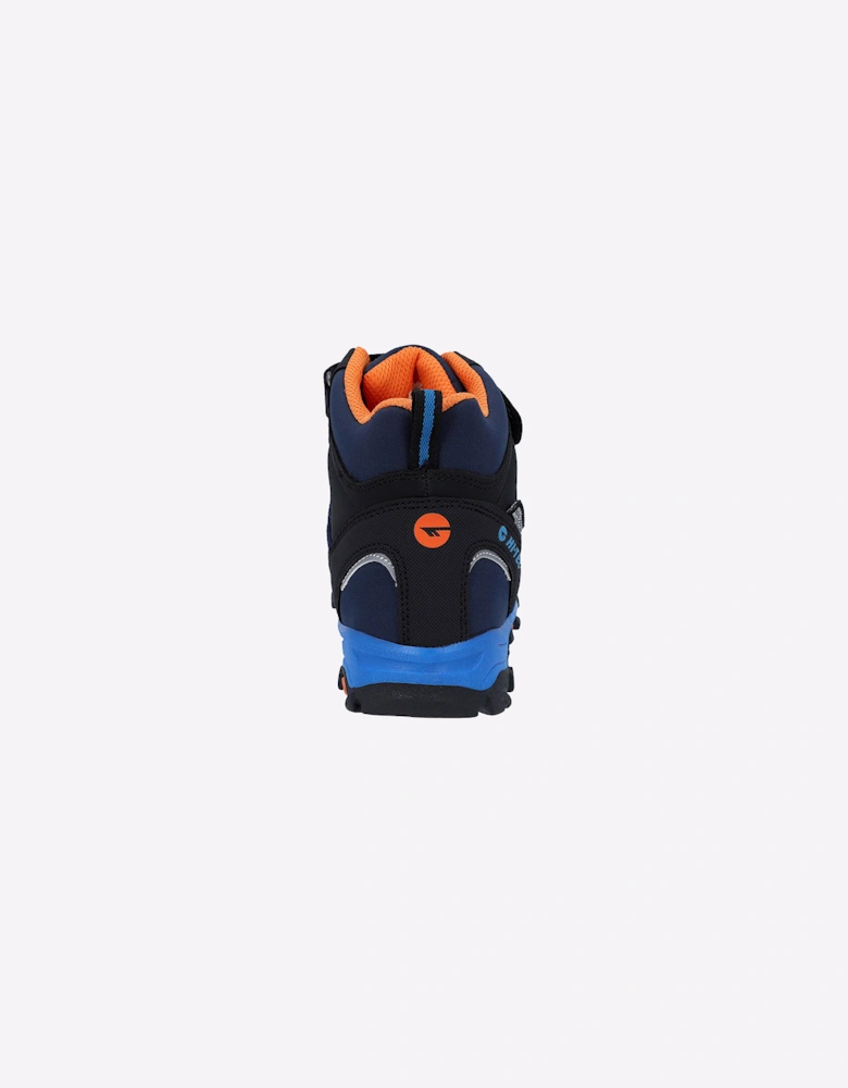 Hi-Tec Blackout Waterproof Junior Boys Navy/Orange/Lake Blue