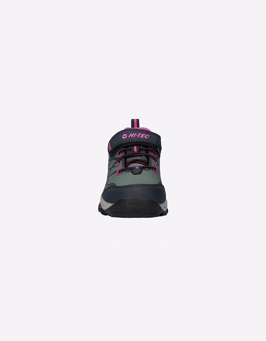 Hi-Tec Blackout Low Boots Junior Dark Forest/India Ink/Pink