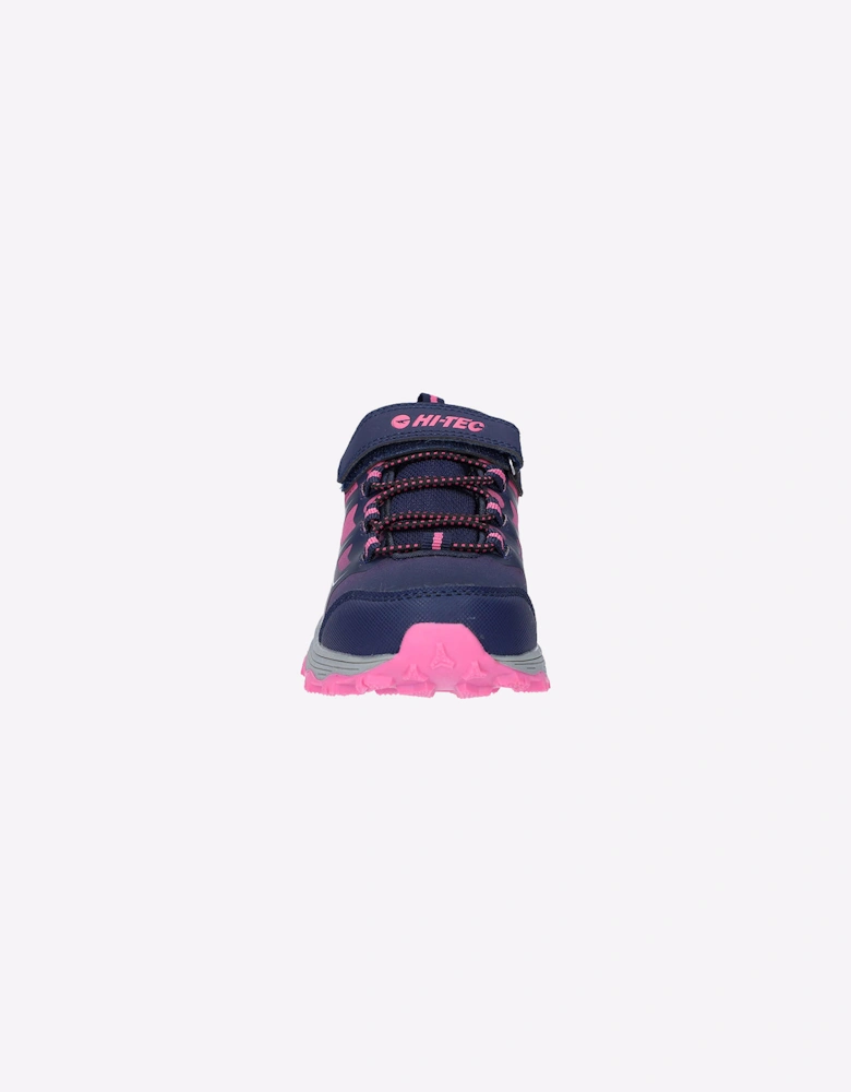 Hi-Tec Scooby Waterproof Walking Trainers Junior Naval Academy/Azalea Pink