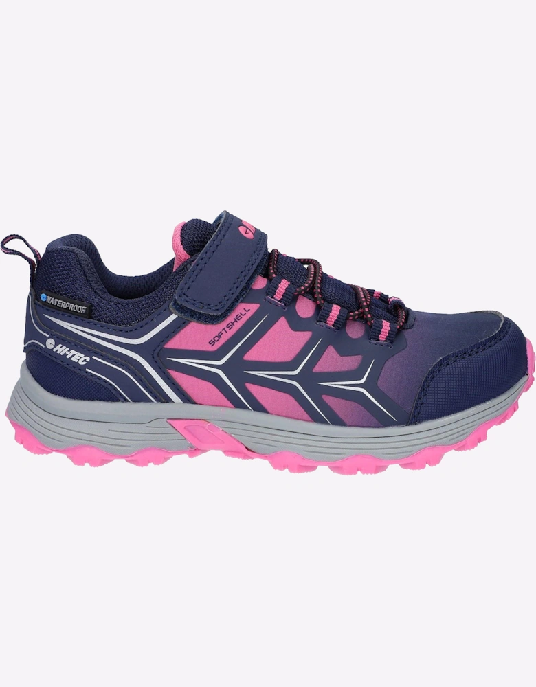Hi-Tec Scooby Waterproof Walking Trainers Junior Naval Academy/Azalea Pink
