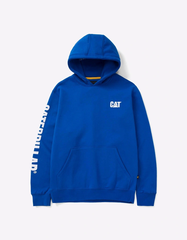Caterpillar Trademark Banner Hoodie Mens Memphis Blue