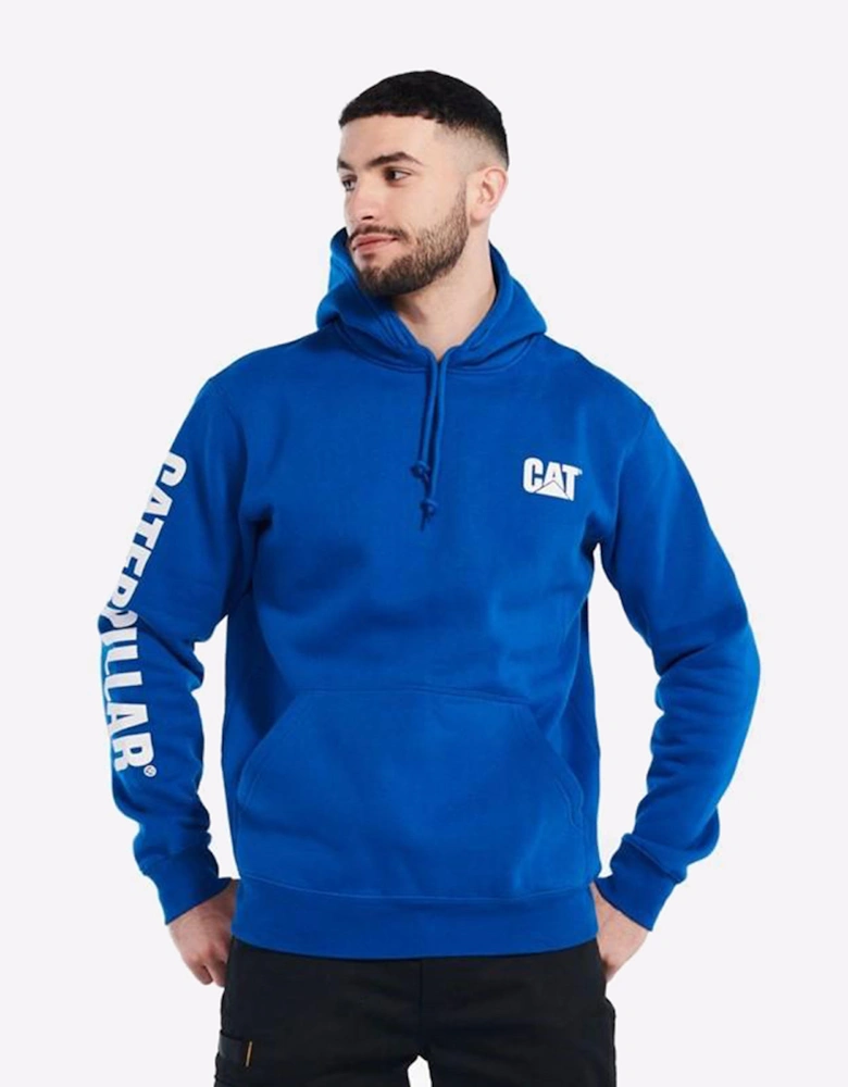Caterpillar Trademark Banner Hoodie Mens Memphis Blue