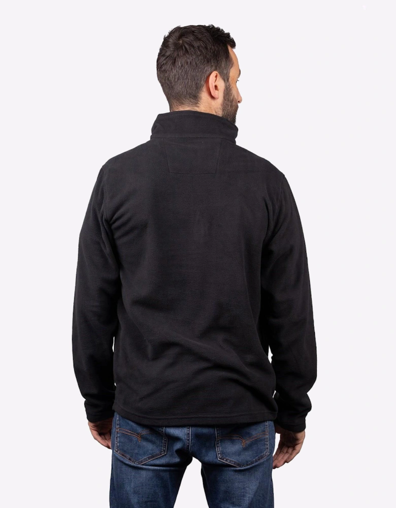 Caterpillar Microfleece Quarter Zip Mens Black/Yellow