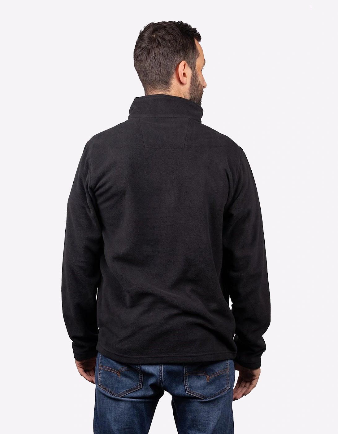 Caterpillar Microfleece Quarter Zip Mens Black/Yellow