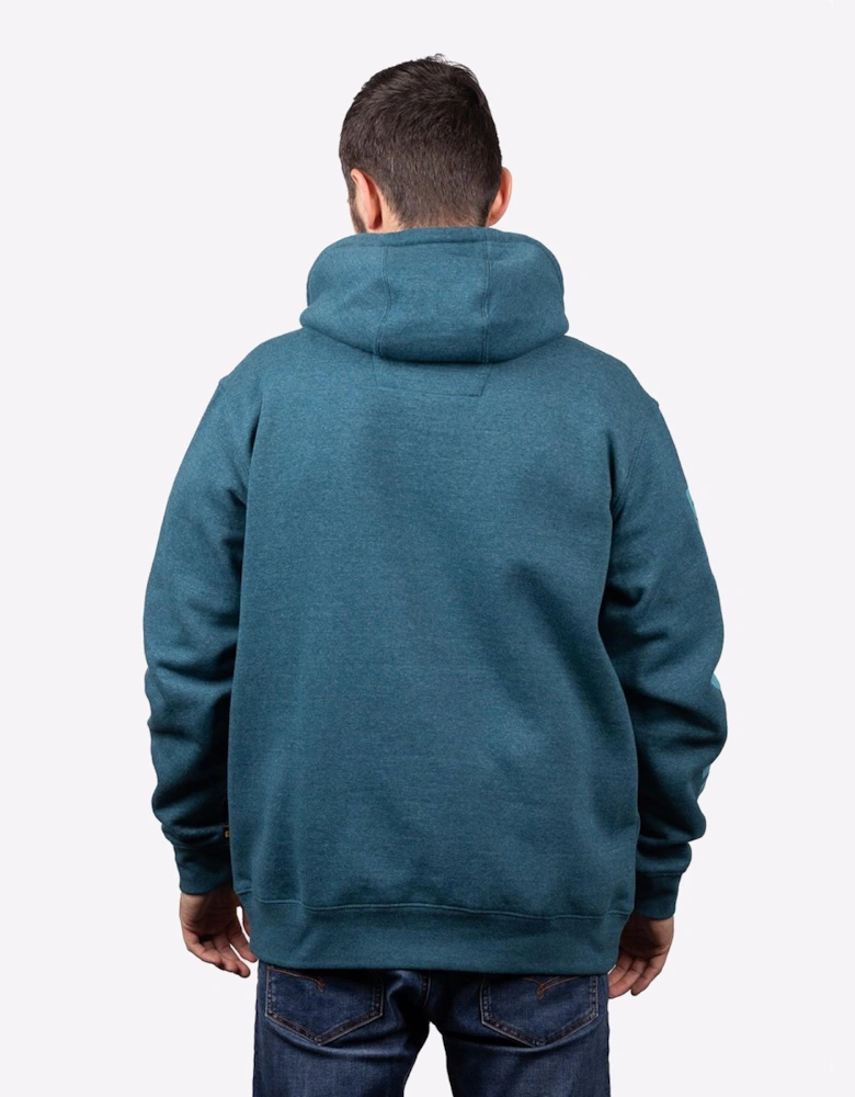 Caterpillar Trademark Banner Hoodie Sweatshirt Mens Mallard