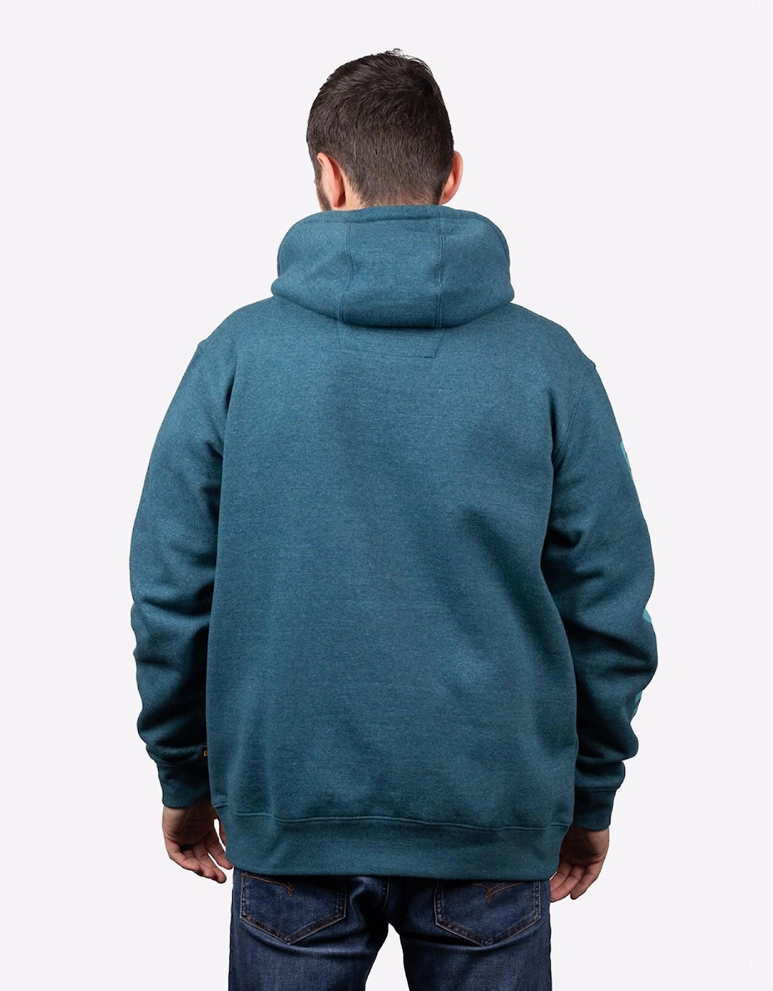 Caterpillar Trademark Banner Hoodie Sweatshirt Mens Mallard