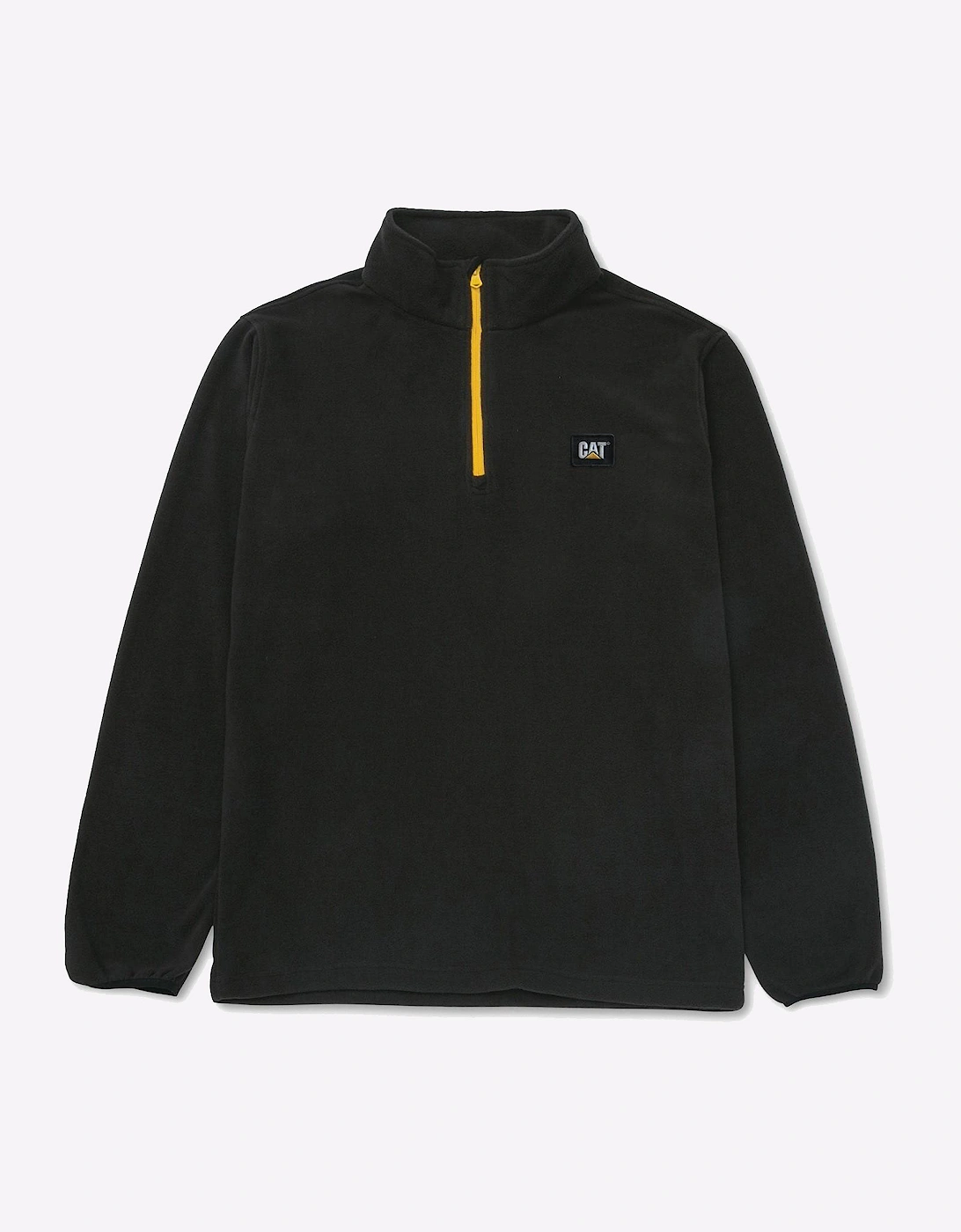 Caterpillar Microfleece Quarter Zip Mens Black/Yellow