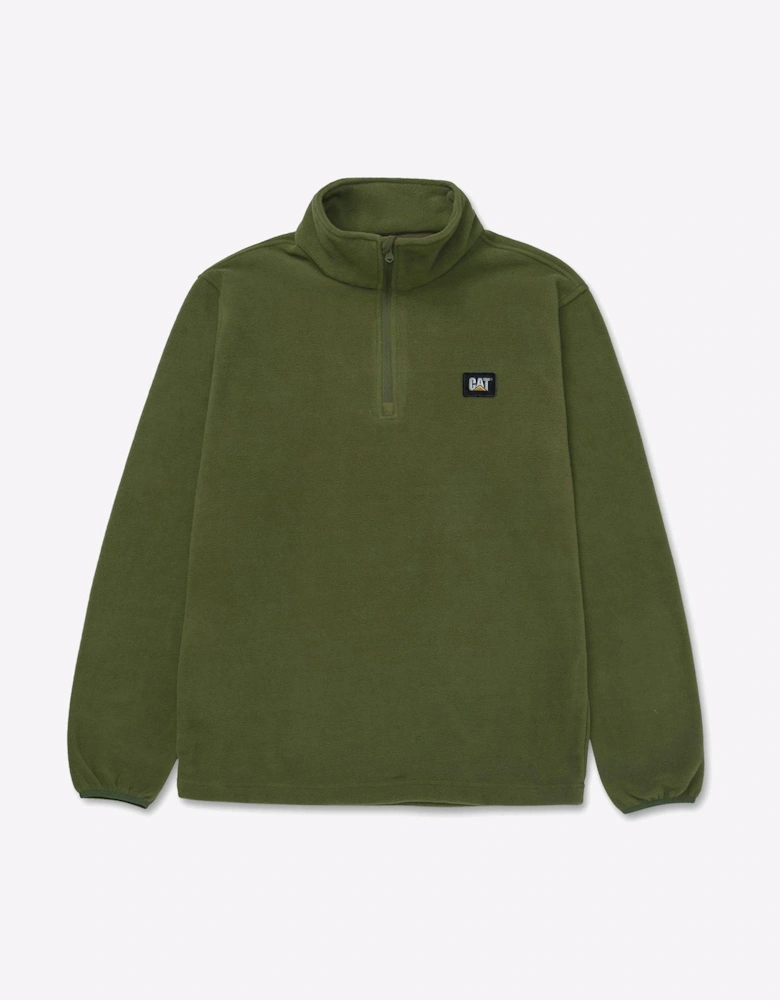 Caterpillar Microfleece Quarter Zip Mens Chive