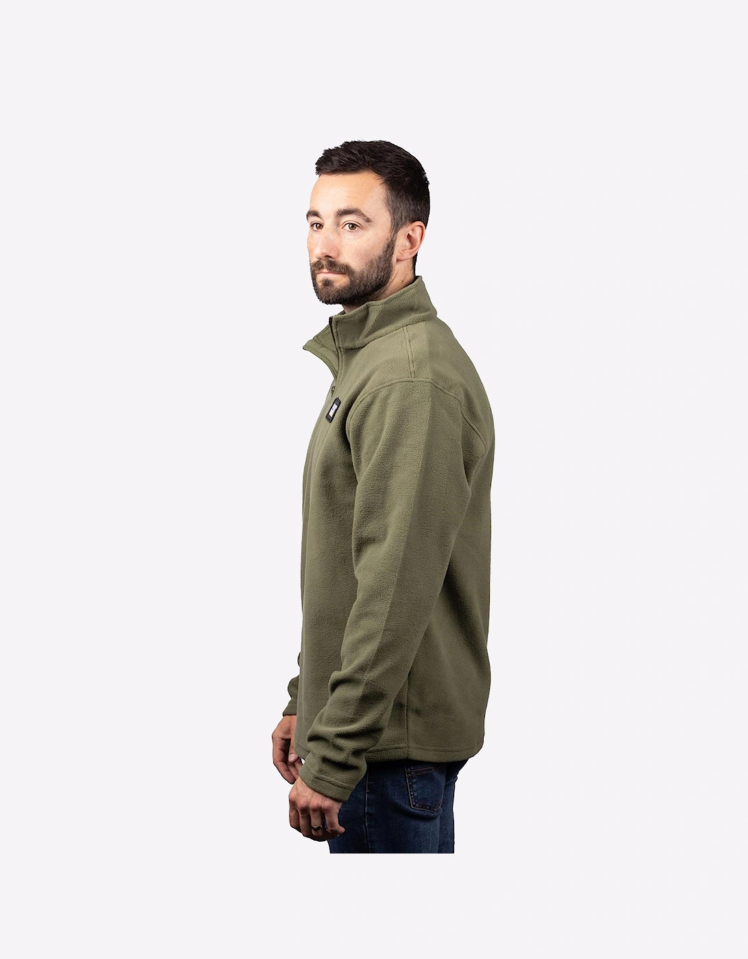 Caterpillar Microfleece Quarter Zip Mens Chive