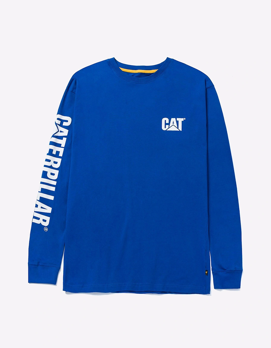 Men's Caterpillar Trademark Banner Long Sleeve T-Shirt Mens Memphis Blue - Size: UK xl