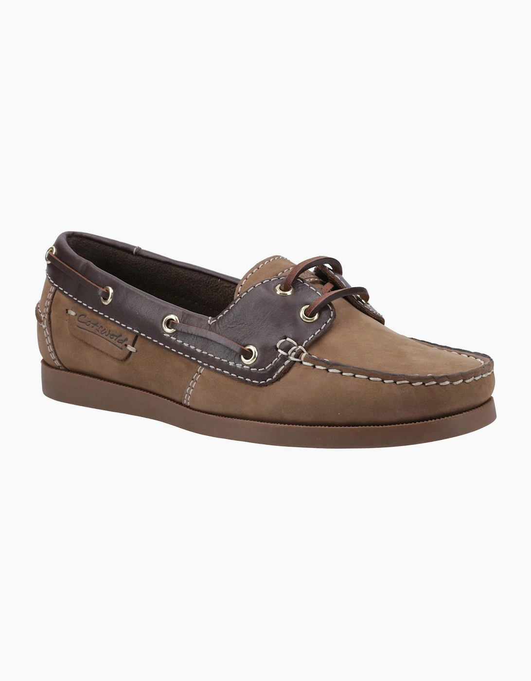 Cotswold Waterlane Memory Foam Womens Shoes Taupe/ Brown