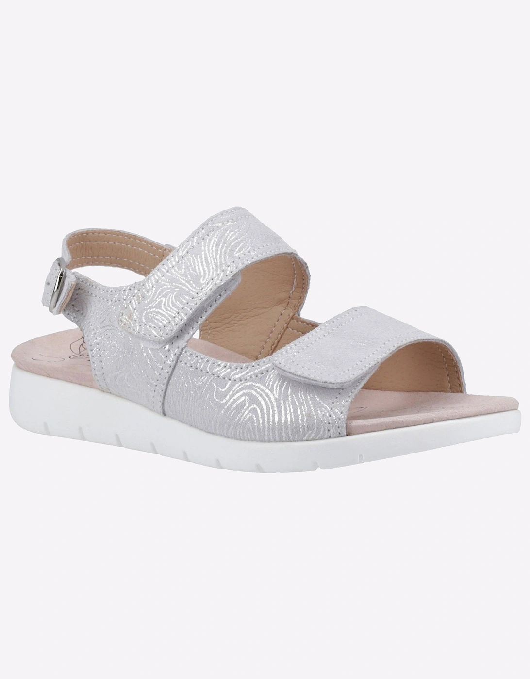 Fleet & Foster Begonia Memory Foam Womens Sandals Silver