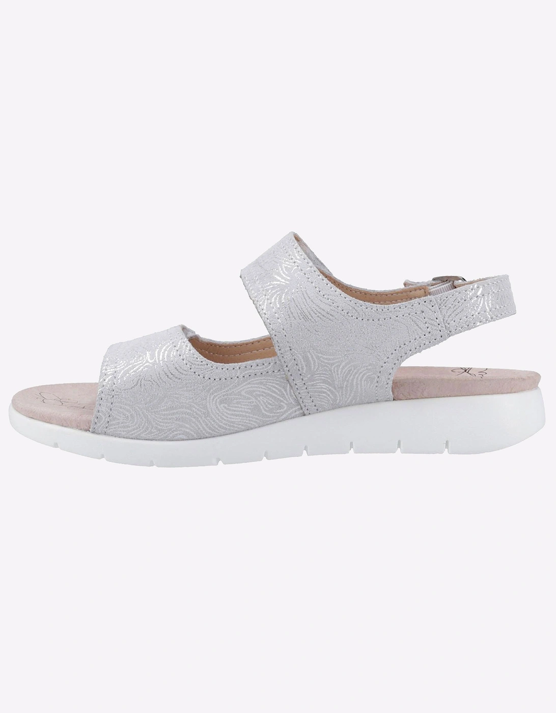 Fleet & Foster Begonia Memory Foam Womens Sandals Silver