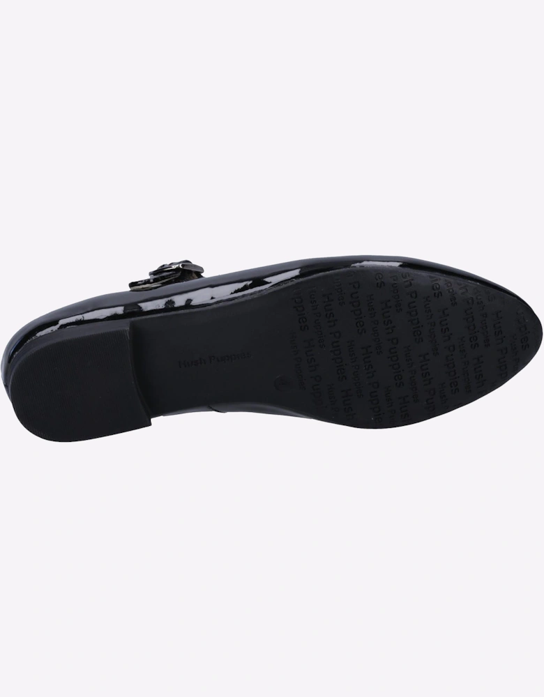Hush Puppies Melissa Memoery Foam Womens Shoes Patent Black