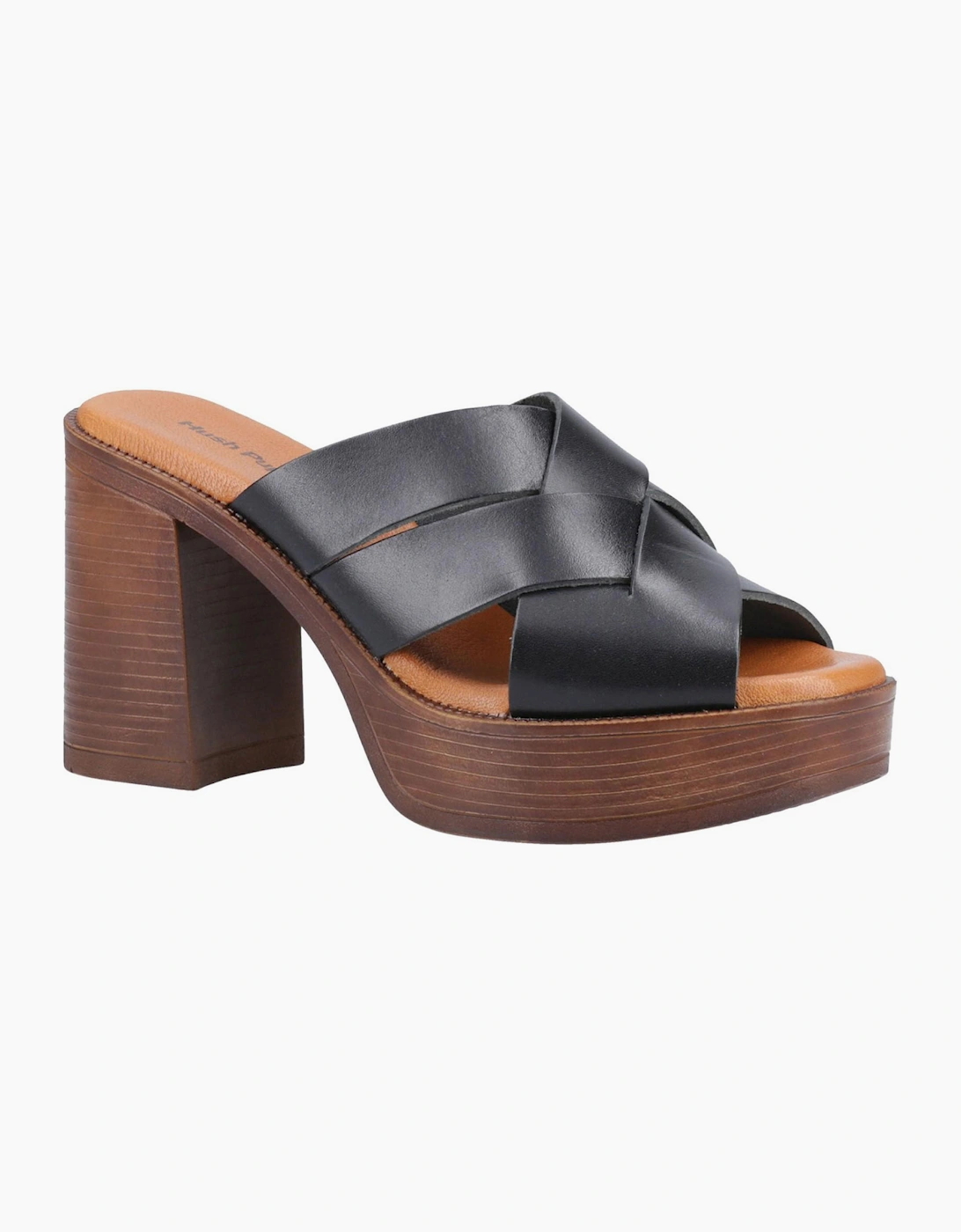 Hush Puppies Gigi Womens Leather Sandals Black
