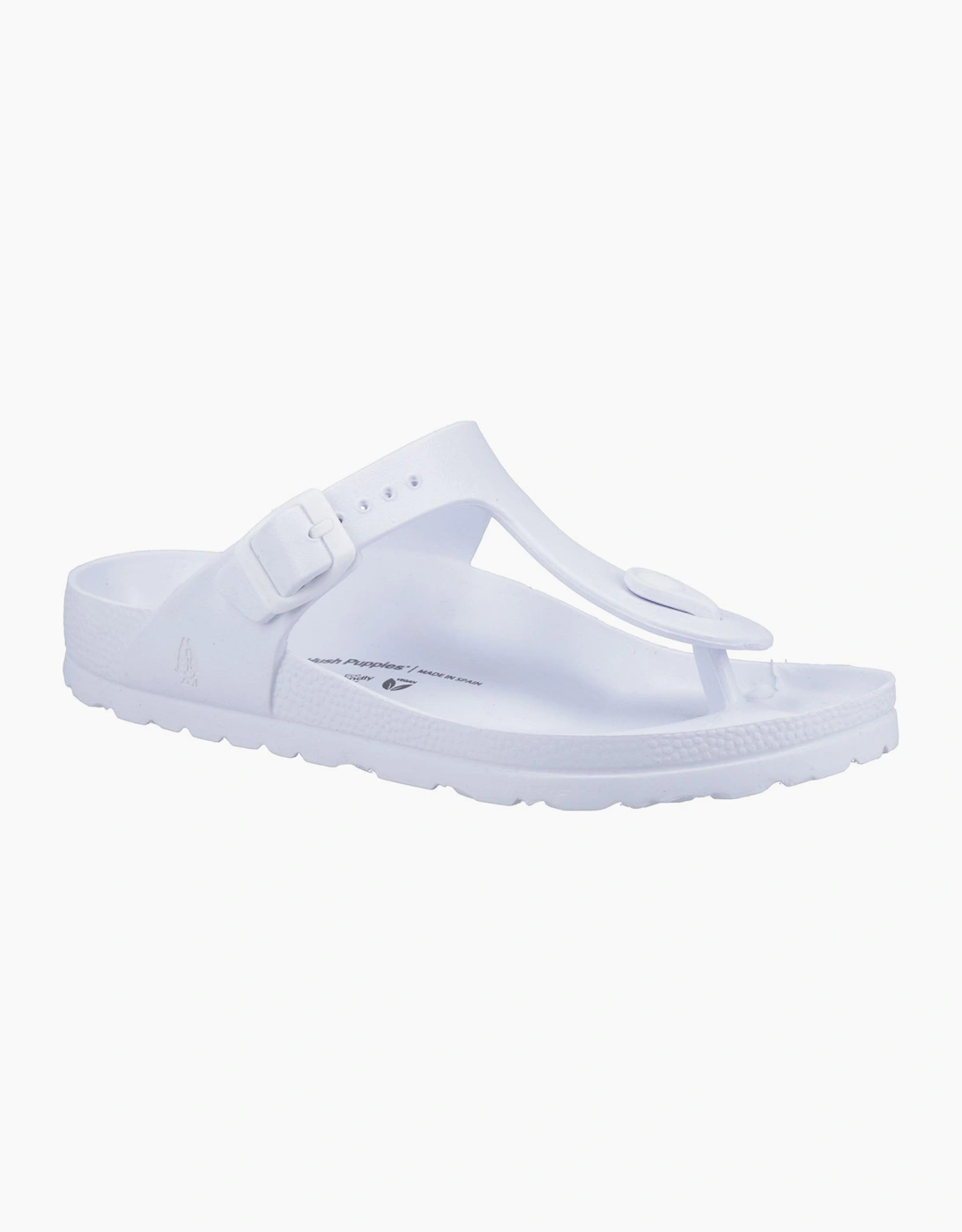 Hush Puppies Lizzie Toe-Post Womens Sandals White