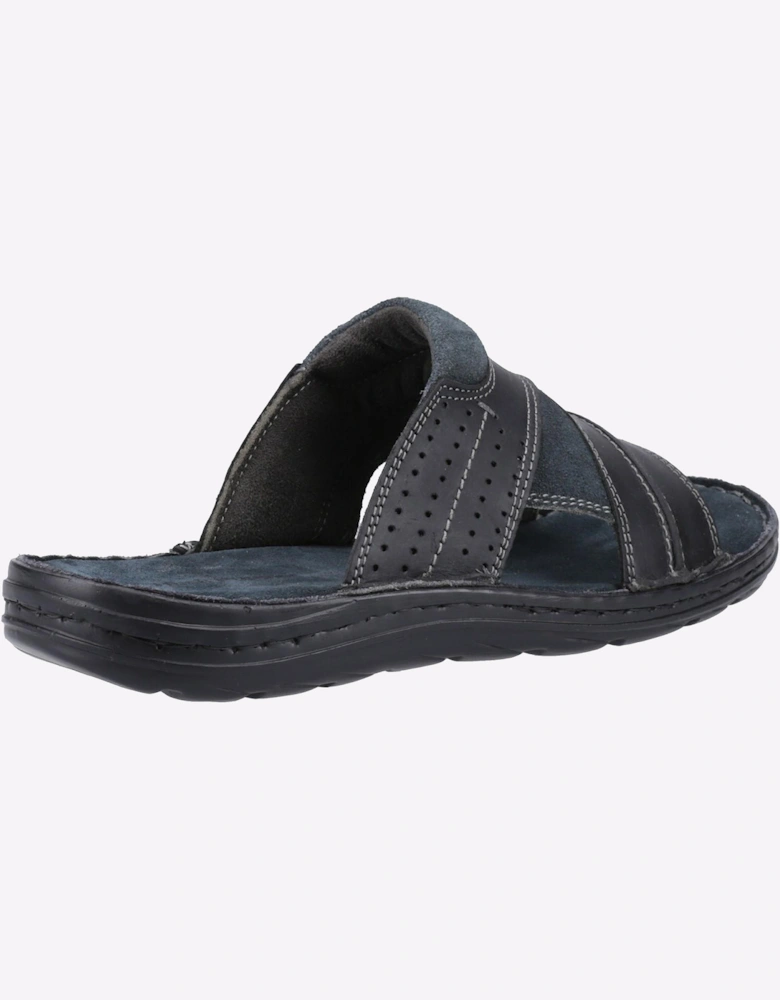 Hush Puppies Archer Leather Mens Sandals Black