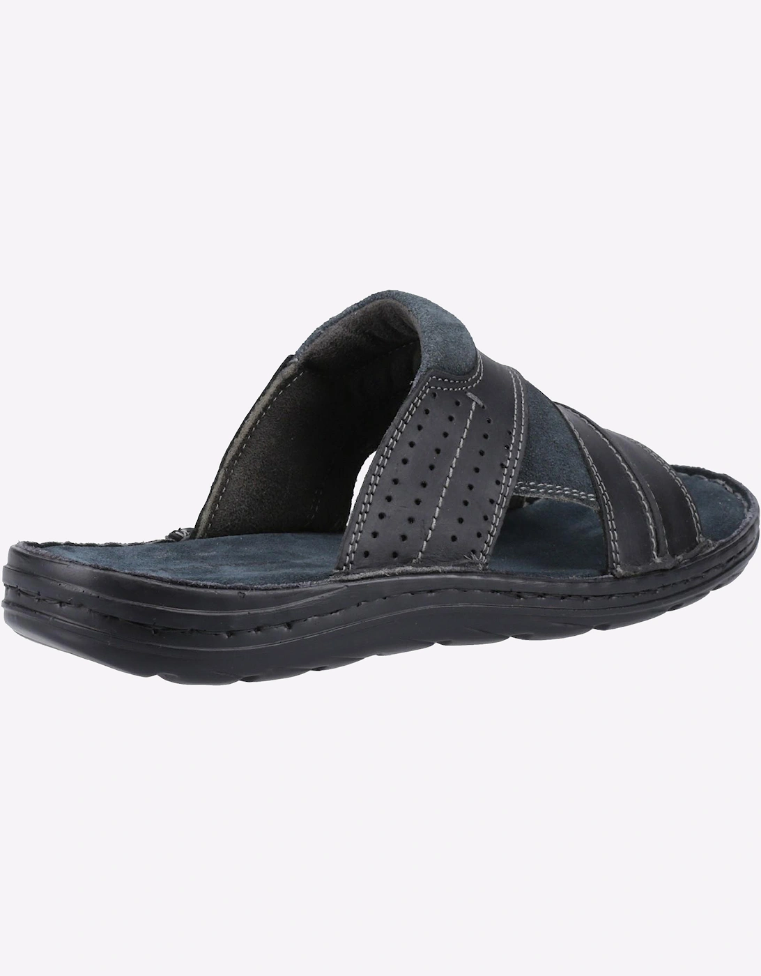 Hush Puppies Archer Leather Mens Sandals Black