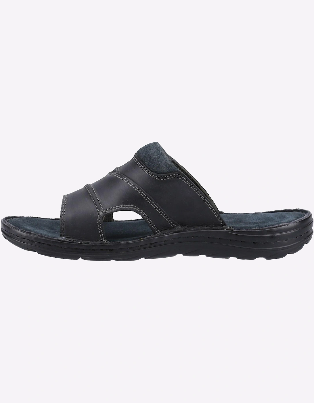 Hush Puppies Archer Leather Mens Sandals Black