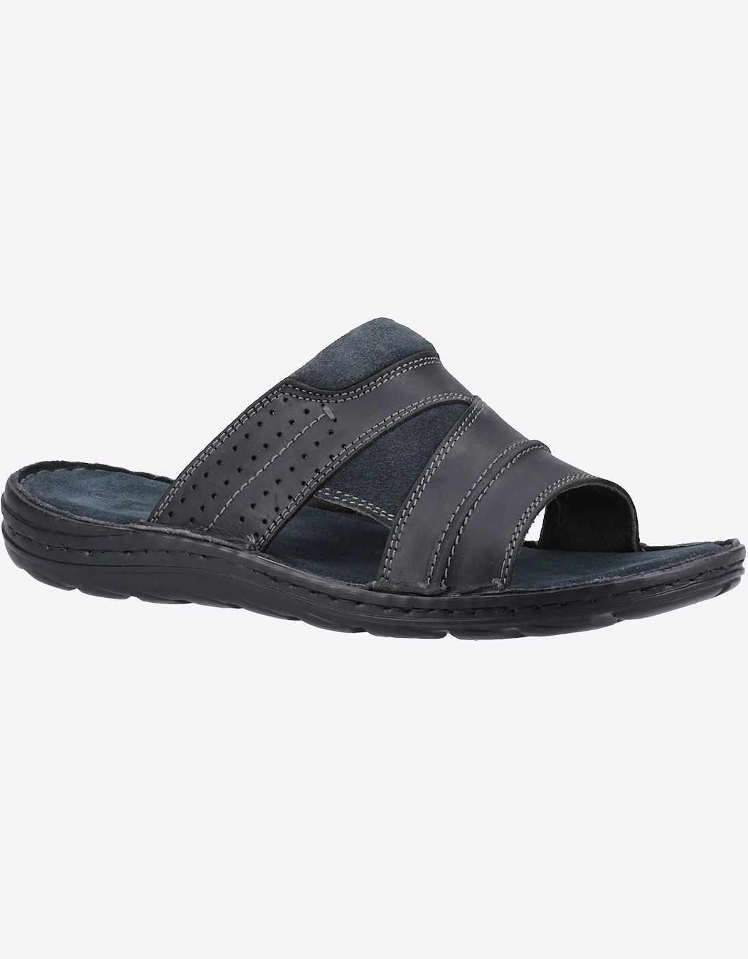 Hush Puppies Archer Leather Mens Sandals Black
