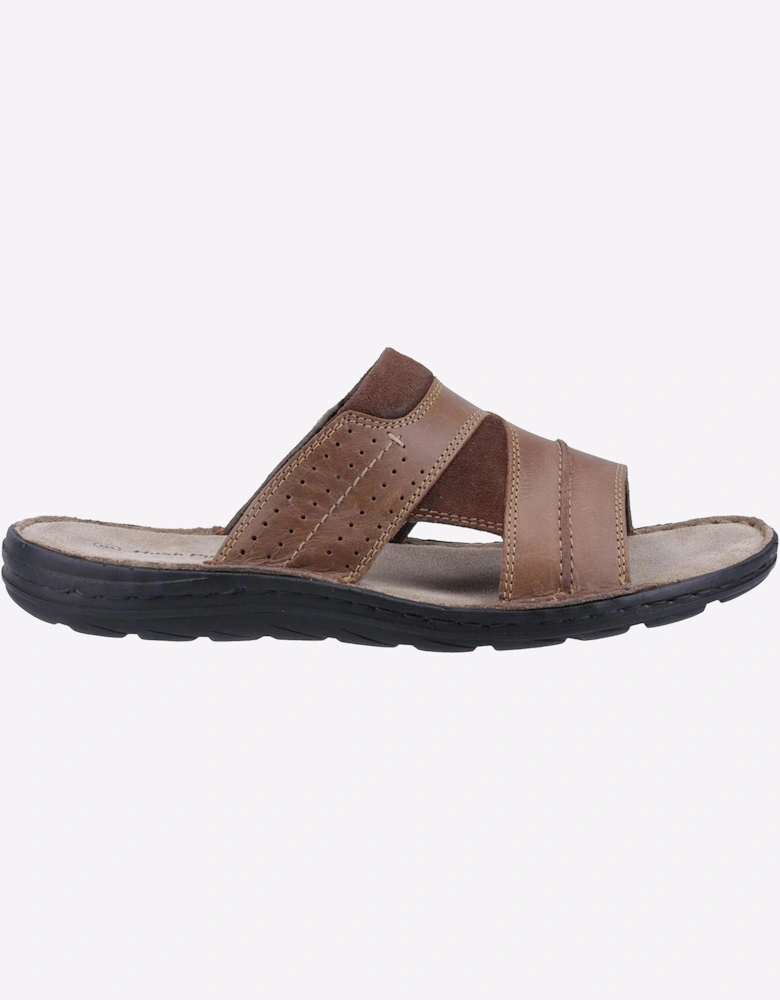 Hush Puppies Archer Leather Mens Sandals Tan