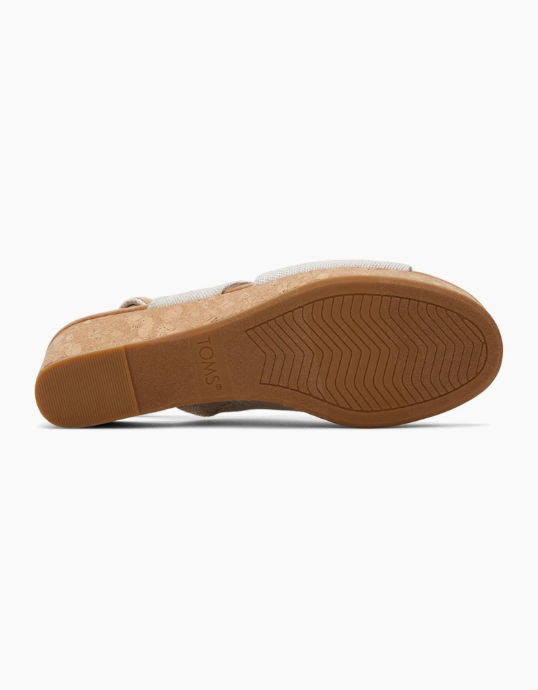 Toms Claudine Womens Wedge Sandals Natural