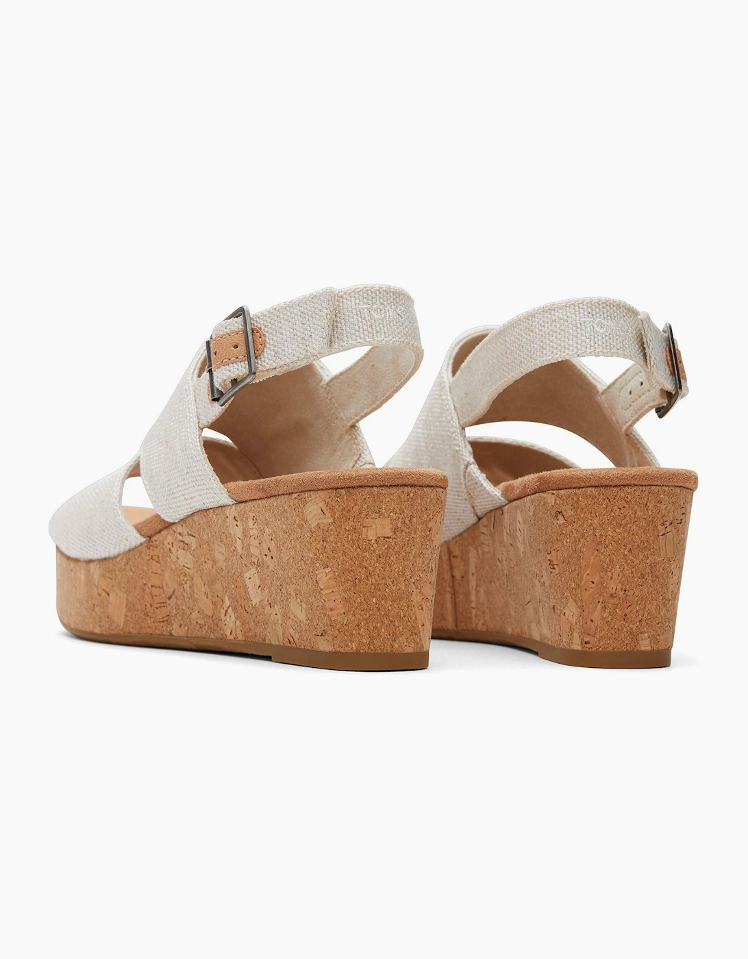 Toms Claudine Womens Wedge Sandals Natural