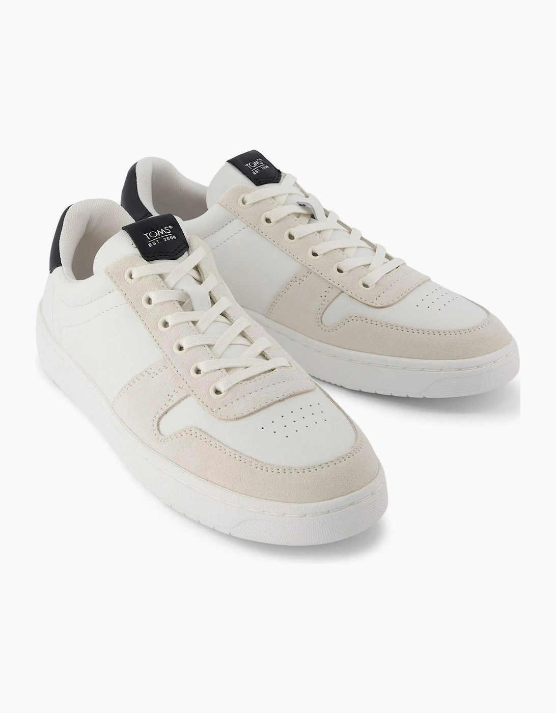 Toms TRVL LITE Mens Court Trainers White / Black