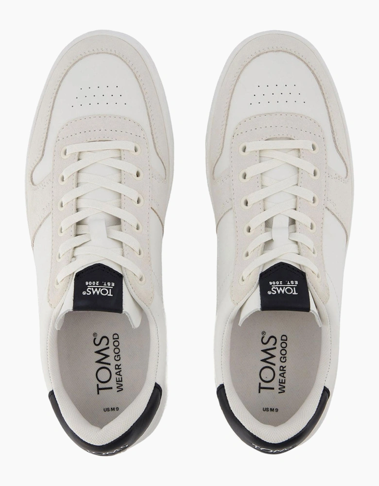 Toms TRVL LITE Mens Court Trainers White / Black