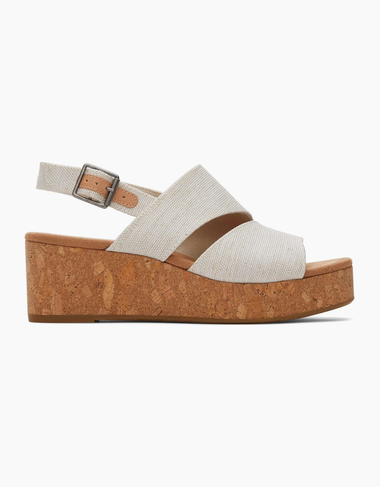 Toms Claudine Womens Wedge Sandals Natural