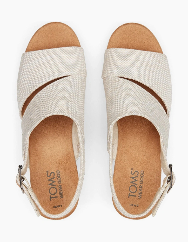 Toms Claudine Womens Wedge Sandals Natural