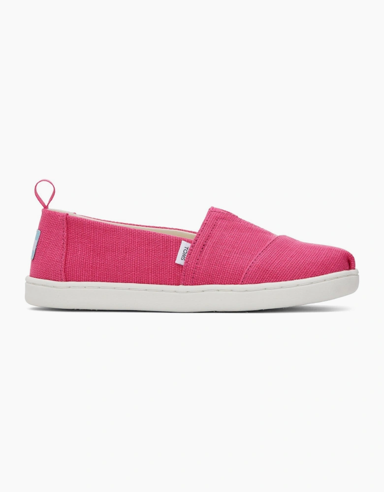 Toms Alpargata Junior Girls Shoes Fuchsia / Pink