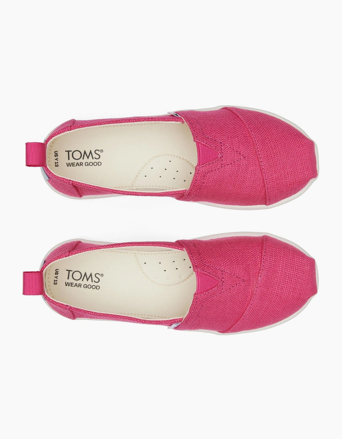 Toms Alpargata Junior Girls Shoes Fuchsia / Pink