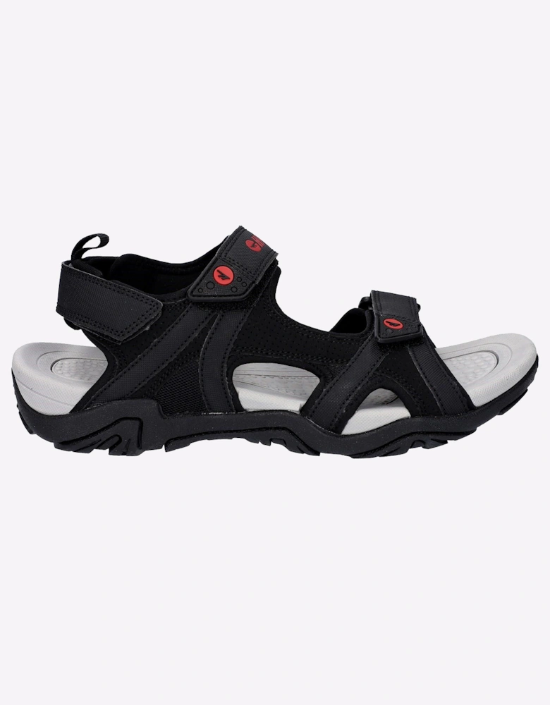 Hi-Tec Crater Sandals Mens Black/Grey/Red