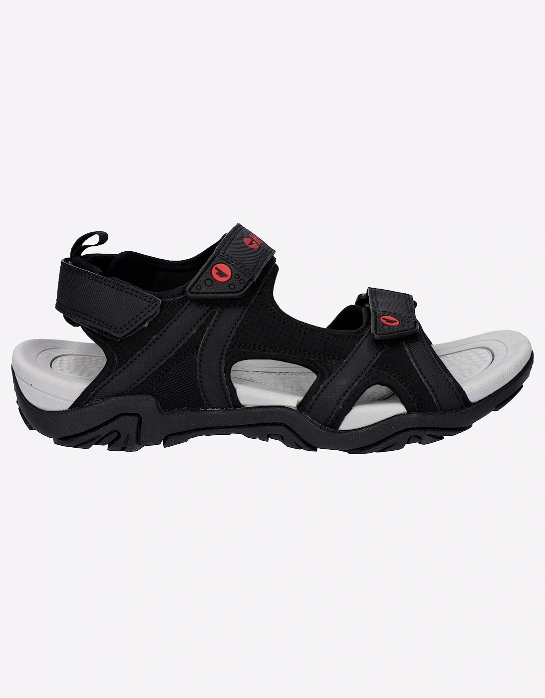 Hi-Tec Crater Sandals Mens Black/Grey/Red