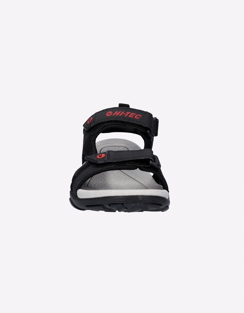Hi-Tec Crater Sandals Mens Black/Grey/Red
