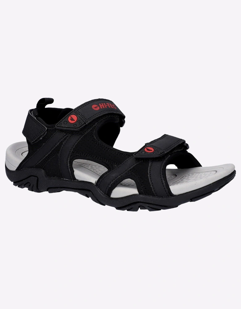 Hi-Tec Crater Sandals Mens Black/Grey/Red