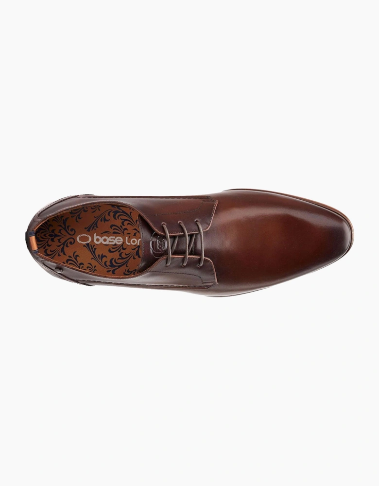 Base London Gambino Mens Derby Shoes Dark Brown