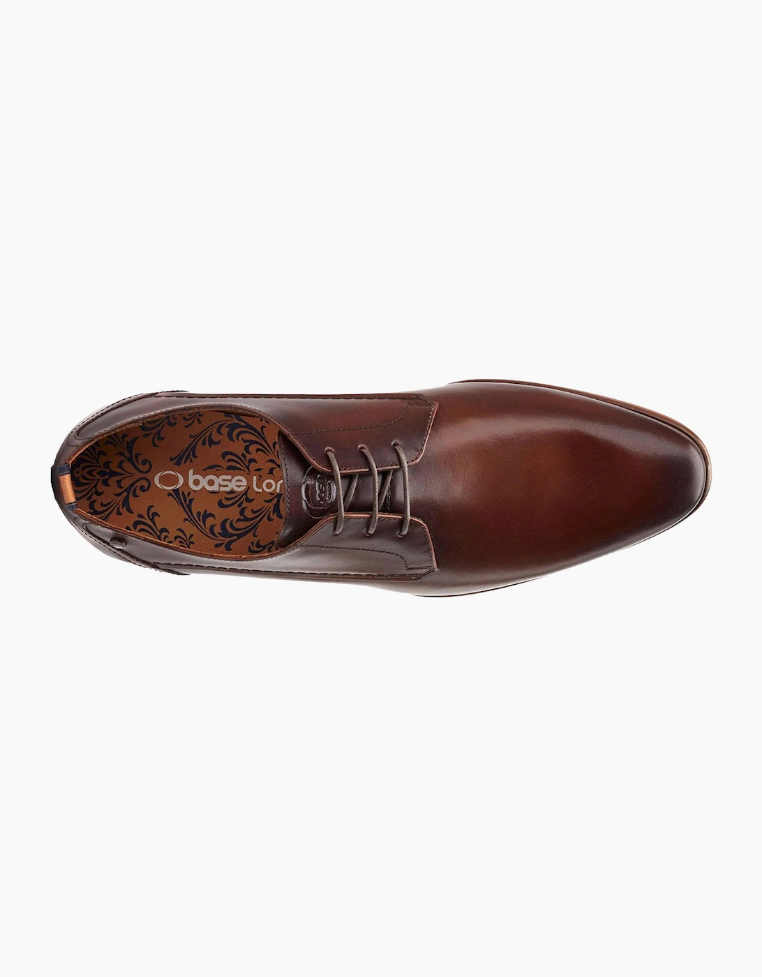 Base London Gambino Mens Derby Shoes Dark Brown